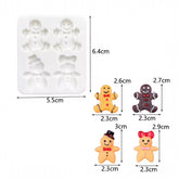 Molde Silicona Mini Muñecos Jengibre x 4